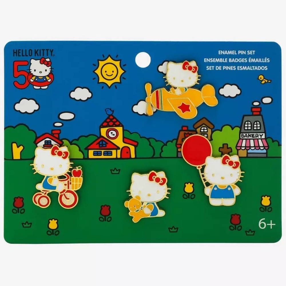 Sanrio Loungefly Hello Kitty 50th Anniversary Enamel Pin Set